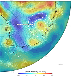 Antarctica impact site